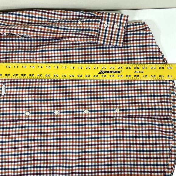 ALEX CANNON Mens Colorful Checkered Long Sleeve Button Down Dress Shirt LG - Picture 6 of 7